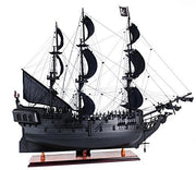 Old Modern Handicrafts Black Pearl Pirate Ship Large With Floor Display Case
