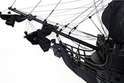 Old Modern Handicrafts Black Pearl Pirate Ship Large With Floor Display Case