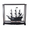 Black Pearl Pirate Ship Midsize – Fully Assembled Wood Model – 31.5" Display Case Included