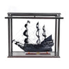 Black Pearl Pirate Ship Midsize – Fully Assembled Wood Model – 29.5" Front Open Display Case