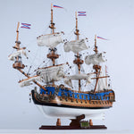 Goto Predestination Model Ship – 27.17in – Hand-Painted Wood Display By Old Modern Handicrafts
