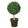 Vickerman TA170801 10" Artificial Green Boxwood Topiary.