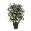 Vickerman TBU0340-0414 4' Artificial Capensia Bush Square Willow Basket