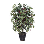 Vickerman TBU0340 4' Artificial Capensia Bush Rattan Basket