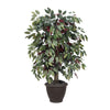 Vickerman TBU0340-RB 4' Artificial Capensia Bush Brown Plastic Container.