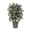 Vickerman TBU0340-SB 4' Artificial Capensia Bush Brown Square Plastic Basket.