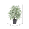 Vickerman TBU1640-SG 4' Artificial Silver Maple Bush Gray Square Plastic Container