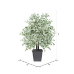 Vickerman TBU1640-SG 4' Artificial Silver Maple Bush Gray Square Plastic Container