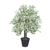 Vickerman TBU1640 4' Artificial Silver Maple Bush Rattan Basket