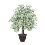 Vickerman TBU1640-RB 4' Artificial Silver Maple Bush Brown Plastic Container.