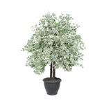 Vickerman TBU1640-RG 4' Artificial Silver Maple Bush Gray Round Plastic Container.