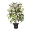 Vickerman TBU1740 4' Artificial Frosted Maple Bush Rattan Basket.