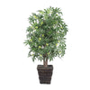 Vickerman TBU1840-0414 4' Artificial Japanese Maple Bush Square Willow Basket.