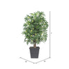 Vickerman TBU1840-SG 4' Artificial Japanese Maple Bush Gray Square Plastic Container