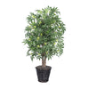 Vickerman TBU1840 4' Artificial Japanese Maple Bush Rattan Basket.