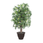 Vickerman TBU1840-RB 4' Artificial Japanese Maple Bush Brown Plastic Container.