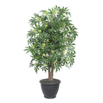 Vickerman TBU1840-RG 4' Artificial Japanese Maple Bush Gray Square Plastic Container