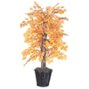 Vickerman TBU2240 4' Artificial Golden Aspen Bush Rattan Basket.