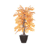 Vickerman TBU2240-RB 4' Artificial Golden Aspen Bush Brown Plastic Container.