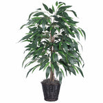 Vickerman TBU2840 4' Artificial Mango Bush Rattan Basket.