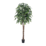 Vickerman TDX1460-07 6' Artificial Green Smilax Deluxe Black Plastic Pot