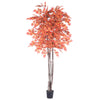 Vickerman TDX3760-07 6' Artificial Orange Maple Deluxe Black Plastic Pot