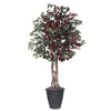 Vickerman TEX0360-RG 6' Artificial Capensia Executive Tree Gray Round Plastic Container.