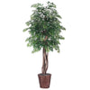 Vickerman TEX0660 6' Artificial Ming Aralia Executive Rattan Basket.