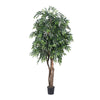 Vickerman TEX1460-07 6' Artificial Green Smilax Executive Black Plastic Pot