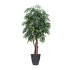 Vickerman TEX1460-RG 6' Artificial Green Smilax Executive Tree Gray Round Plastic Container.