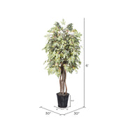 Vickerman TEX1760 6' Artificial Frosted Maple Executive Rattan Basket.