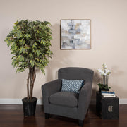 Vickerman TEX1760 6' Artificial Frosted Maple Executive Rattan Basket.