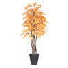 Vickerman TEX2260-RG 6' Artificial Golden Aspen Executive Tree Gray Round Plastic Container.