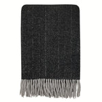 Wool Blend Throw – Two Tone Piped Accent 67" by Auskin