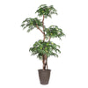 Vickerman TML1860-RB 6' Artificial Multi Level Japanese Maple Tree Brown Round Plastic Container.