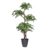 Vickerman TML1860-RG 6' Artificial Multi Level Japanese Maple Tree Gray Round Plastic Container.