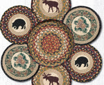 Rustic Bear & Moose Printed Trivets – 6-Piece Jute Set
