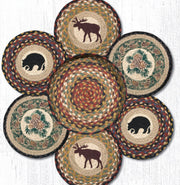 Wilderness Lodge Trivets in Braided Basket – Earth Rugs Decor