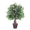 Vickerman TXX0140 4' Artificial Ficus Extra Full Bush Rattan Basket