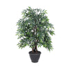 Vickerman TXX1440-RG 4' Artificial Green Smilax Extra Full Bush Gray Round Plastic Container.