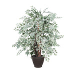 Vickerman TXX1640-RB 4' Artificial Silver Maple Extra Full Bush Brown Plastic Container.