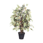 Vickerman TXX1740 4' Artificial Frosted Maple Extra Full Bush Rattan Basket