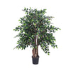 Vickerman TXX4240-06 4' Artificial Mini Ficus Extra Full Bush Black Plastic Pot.