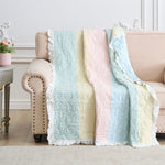 Greenland Home Fashions GL-2411KTHR Tessie Pastel Throw Accessory