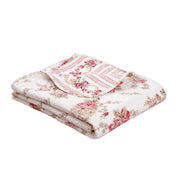 Spring Rose Cotton Throw – Pink Floral Home Decor