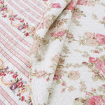 Quilted Cotton Throw – Cottage Bedroom or Sofa Decor