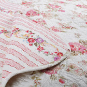 Pink Peach Floral Throw Blanket – Vintage Inspired