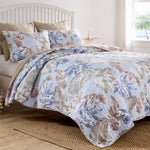 Greenland Home Fashions Tropics Mist 3-Piece Quilt Set