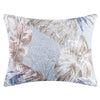 Greenland Home Fashions Tropics Mist Reversible Quilted Pillow Sham with Palm Frond Stitching