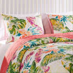 Reversible Tropical King Sham – Coral Flamingo Reverse